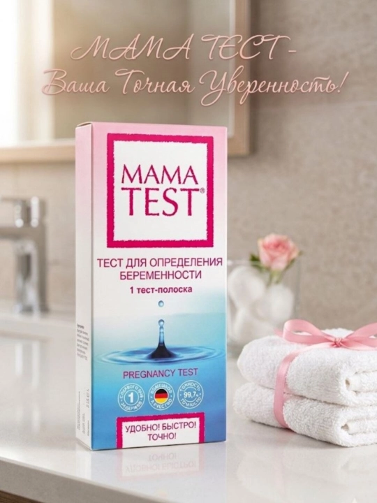 Тест на беременность «MAMA TEST», 1 шт