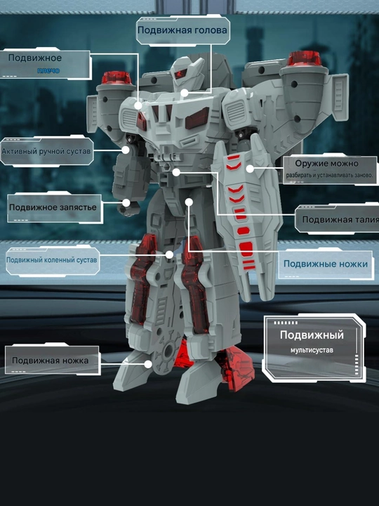 Transformers robot samolyot — 2 в 1 jangovar robot va qiruvchi samolyot, 6 yoshdan boshlab