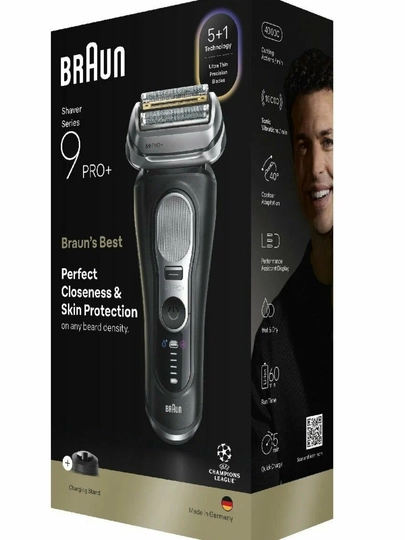 Электробритва Braun Series 9 9610s, технология Pro SensoAdapt, лезвия из нержавеющей стали