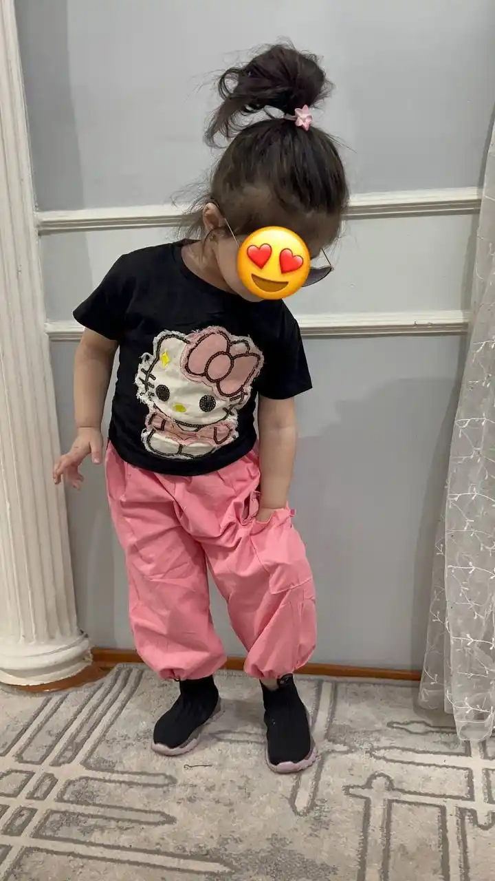 Детский костюм для девочки: футболка и брюки  "Hello Kitty", 3-6 лет