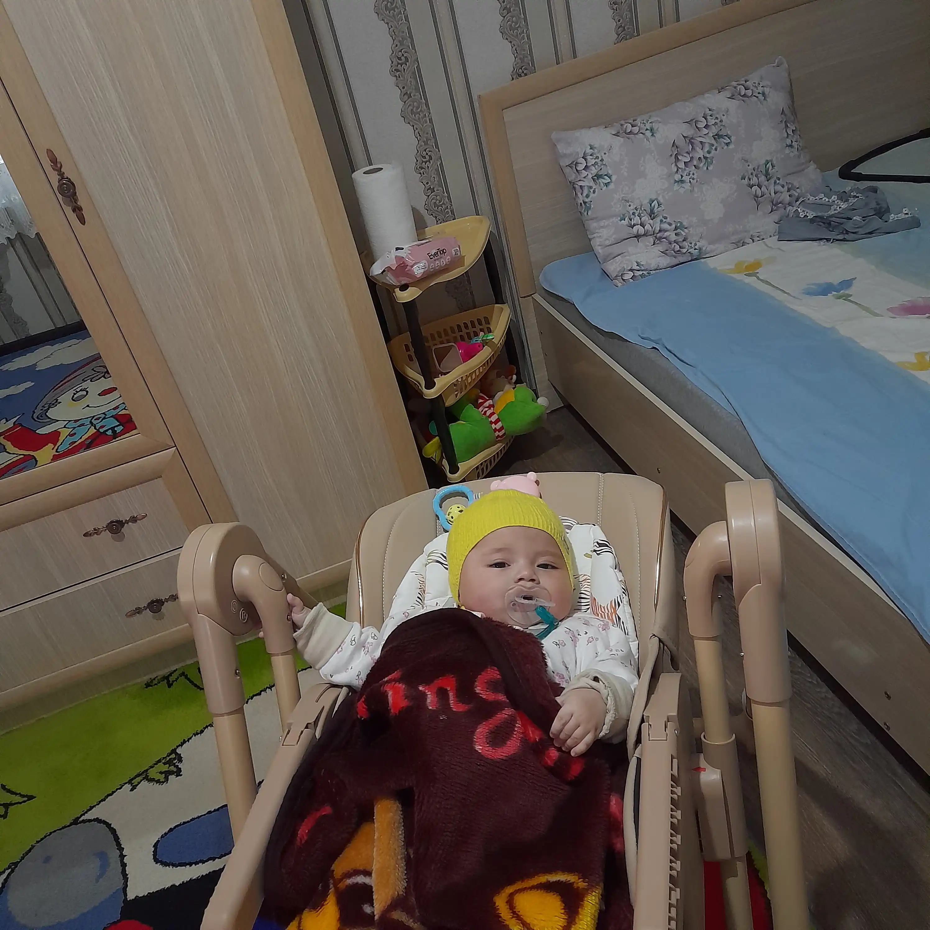 Детский стульчик для кормления + качели для детей Kidilo, 3 в 1, стульчик для детей