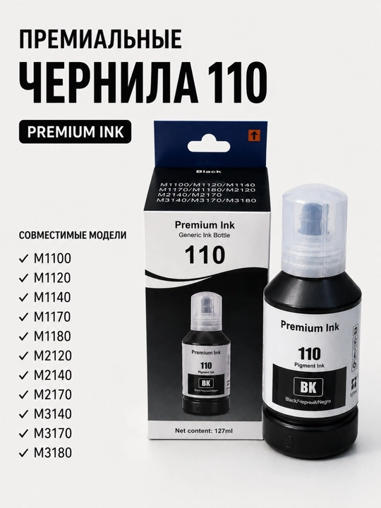 Epson 110 siyohi (130ml )— Epson M1100, M1120, M1140, M2140, M3170 printerlari uchun osiyoh - 