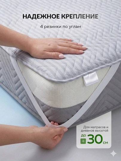 Наматрасник "Munavar Textile" – на резинке, антискользящая защита для матраса