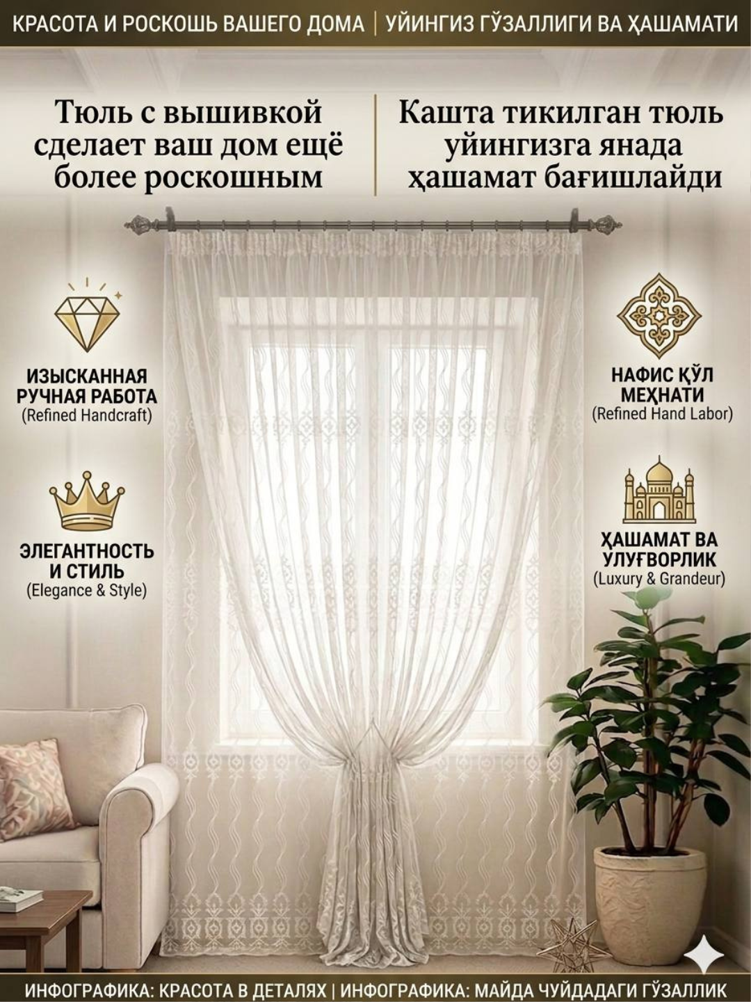 Тюлевые шторы для спальни, гостиницы, бального зала, кухни