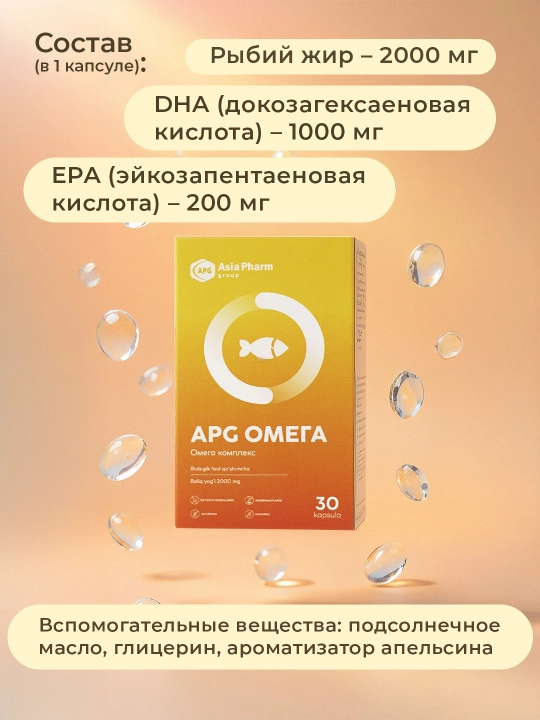 1+1 APG Omega-3 + Витамин D3 в подарок