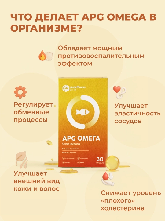 1+1 APG Omega-3 + Витамин D3 в подарок