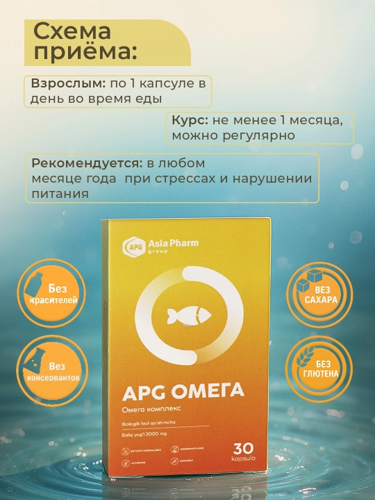 1+1 APG Omega-3 + Витамин D3 в подарок