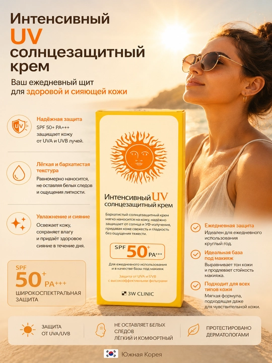 Intensive UV Sunblock Cream SPF50+ PA+ Солнцезащитный крем