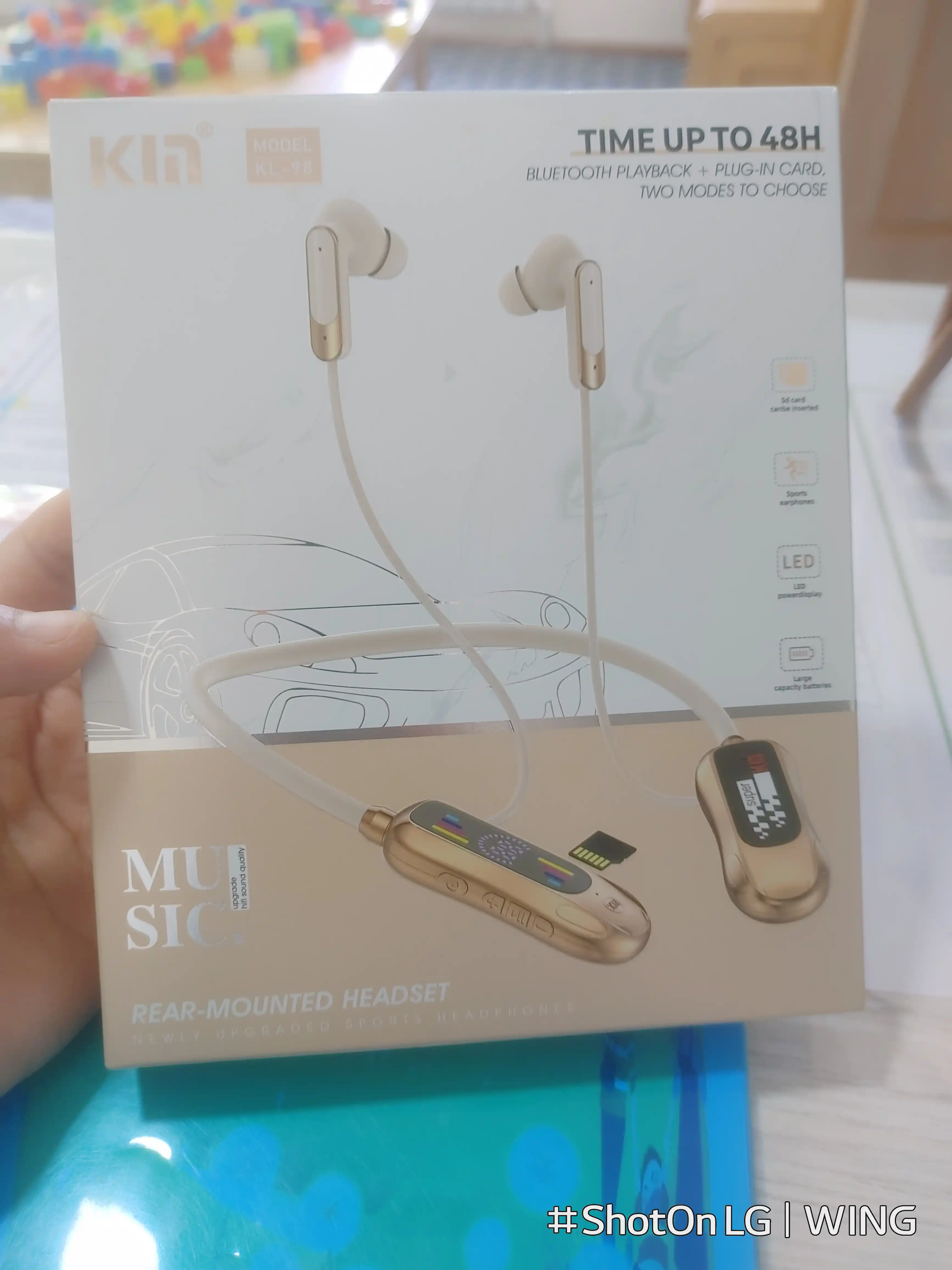 Bluetooth-наушники KIN KL98 с LED-дисплеем, TF-картой, 400 мАч батареей