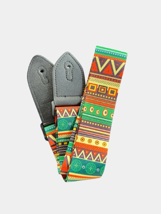 Gitara uchun sozlanadigan matoli yelka kamari (Guitar Strap) – Etnik naqshli