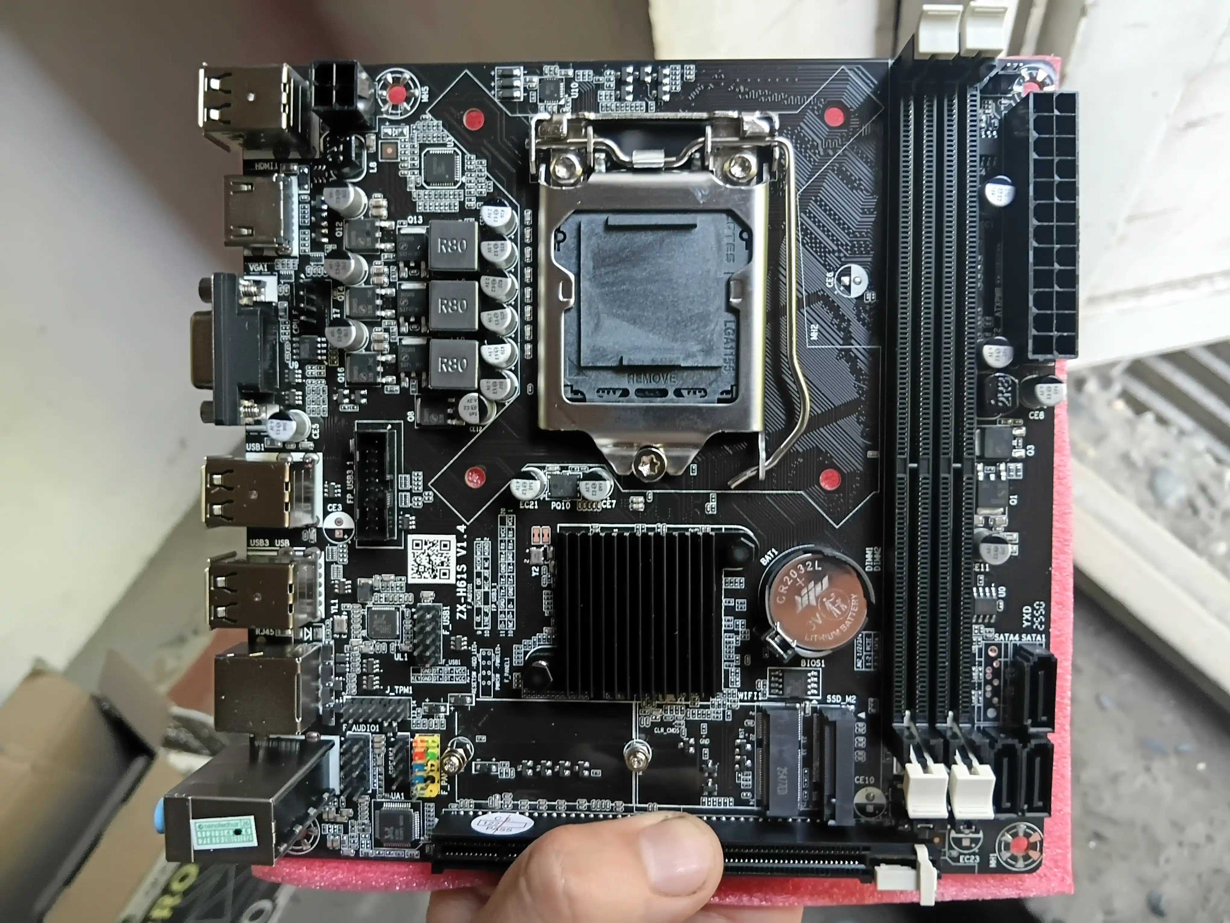 Материнская плата H61 DDR3 1155, сокет поддержка M.2 NVME HDMI VGA