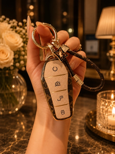 Чехол для автомобильного ключа с брелоком, защита ключа — MOBILON-BRELOK-КРЕМОВ