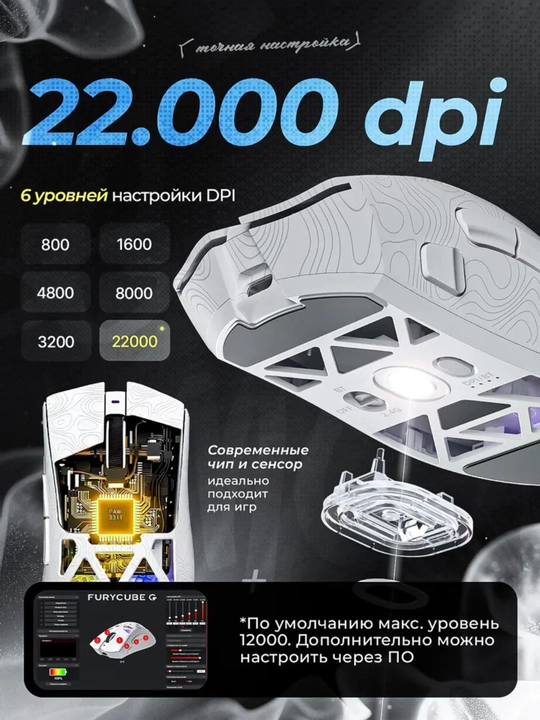 Furycube F1 Phantom, G1, G11 — лёгкие, быстрые и точные игровые мыши