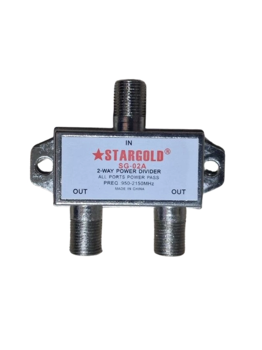 TV antennasi uchun signal taqsimlagich 1x2, F ulagichli antenna bo'luvchi