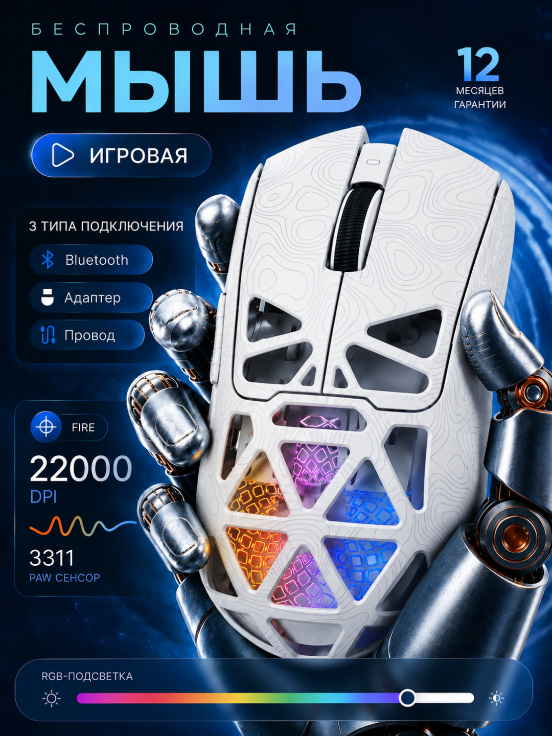 Furycube F1 Phantom, G1, G11 — yengil, tezkor, aniqligi yuqori gaming sichqonchalar - 