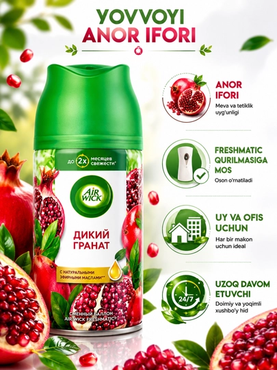 Сменный баллон Air Wick Freshmatic, для автоматического распылителя — NEDAILY-DESODARANT01-КРАСН
