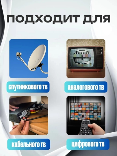 Делитель сигнала для ТВ антенны 1 x 2, антенный сплиттер с F-разъёмом