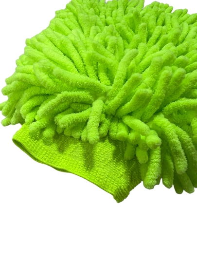 Микрофибровая варежка для мойки автомобиля, ультрамягкая Chenille Microfiber — MSET-VARUSHKA-САЛАТ