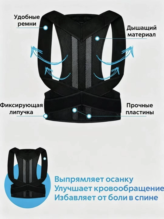 Ortopedik korset, orqa qomatni tuzatish moslamasi, unisex