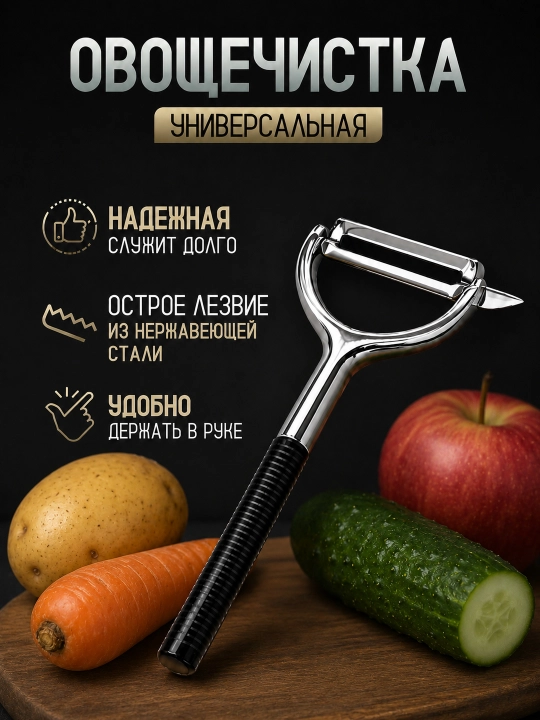 Овощечистка из нержавеющей стали для овощей и фруктов картофелечистка с удалителем глазков - 
