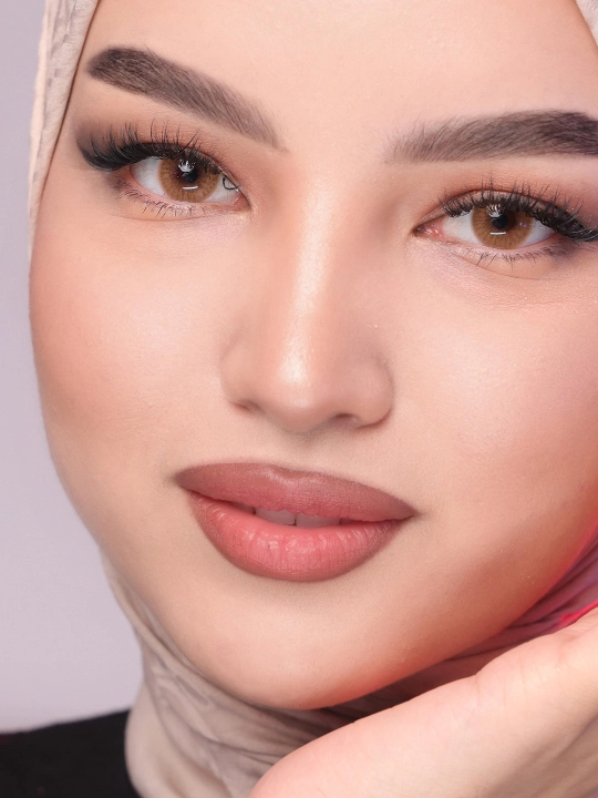 EVA HAZEL Rangli kontakt linzalar, och jigarrang, BC 8.6, DIA 14.0,12 oylik