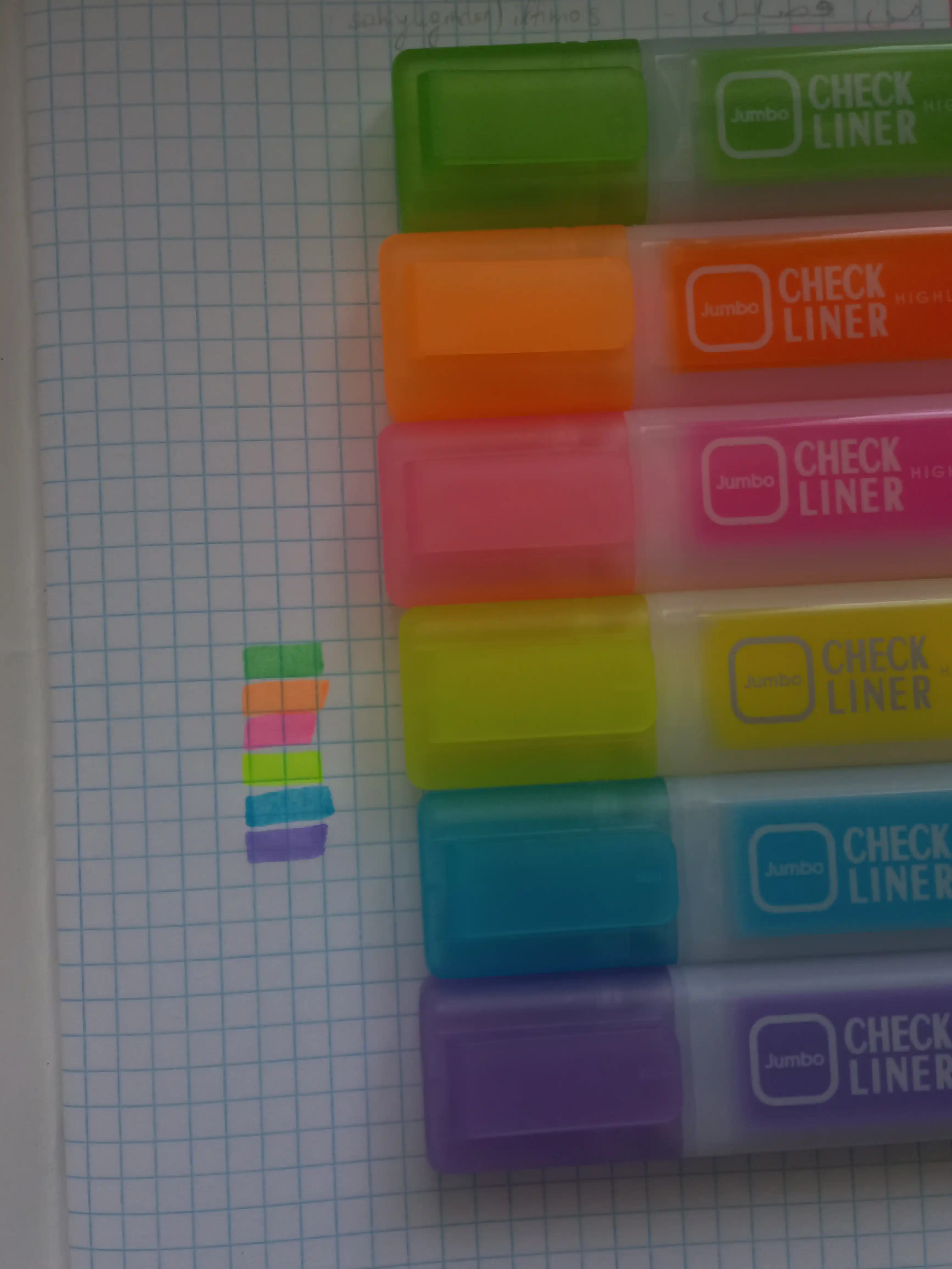 Jumbo Check Liner flomasterlar to‘plami, maktab va ofis uchun yorqin markerlar