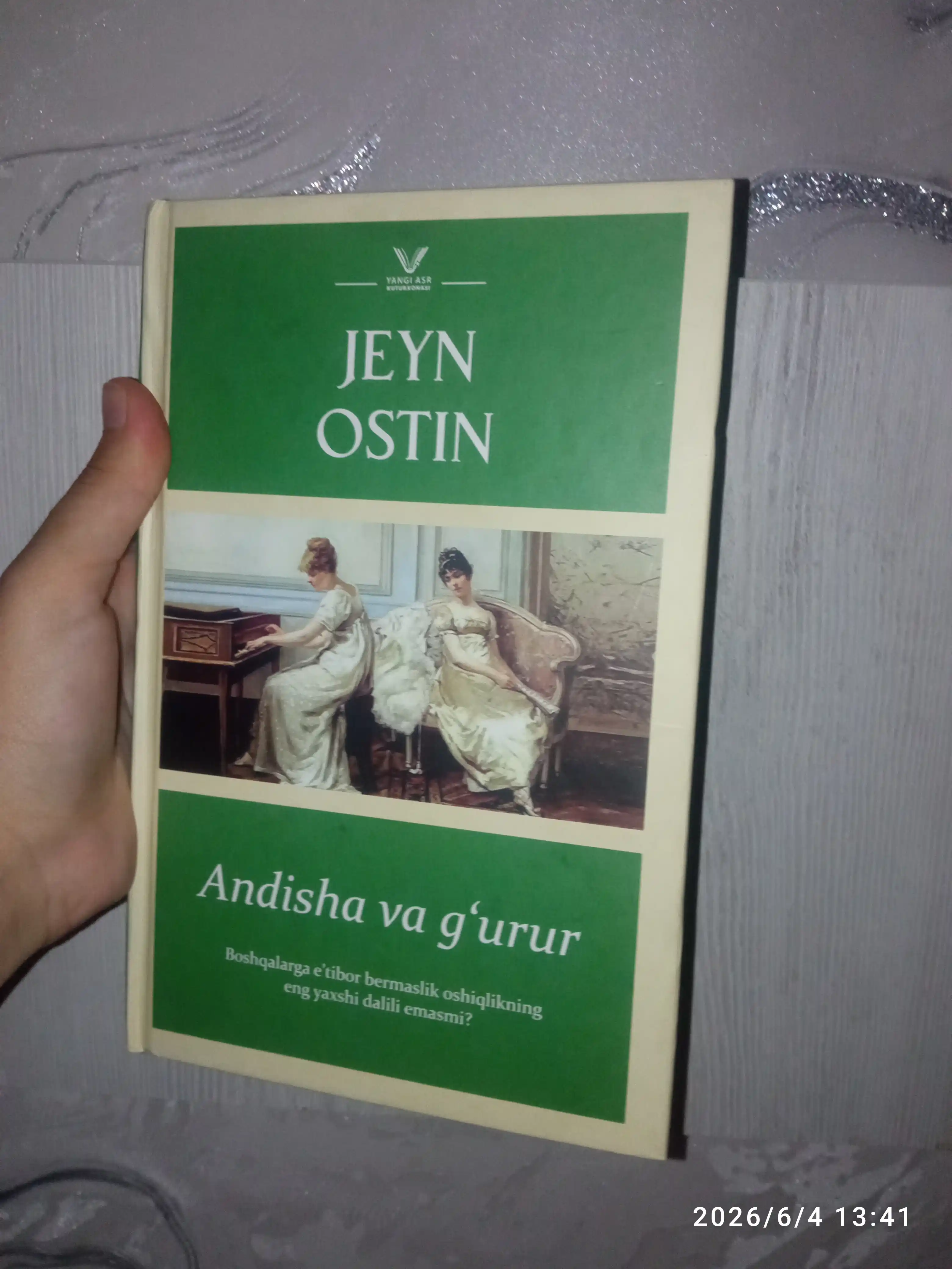 Andisha va g'urur - Jeyn Ostin Qattiq muqova