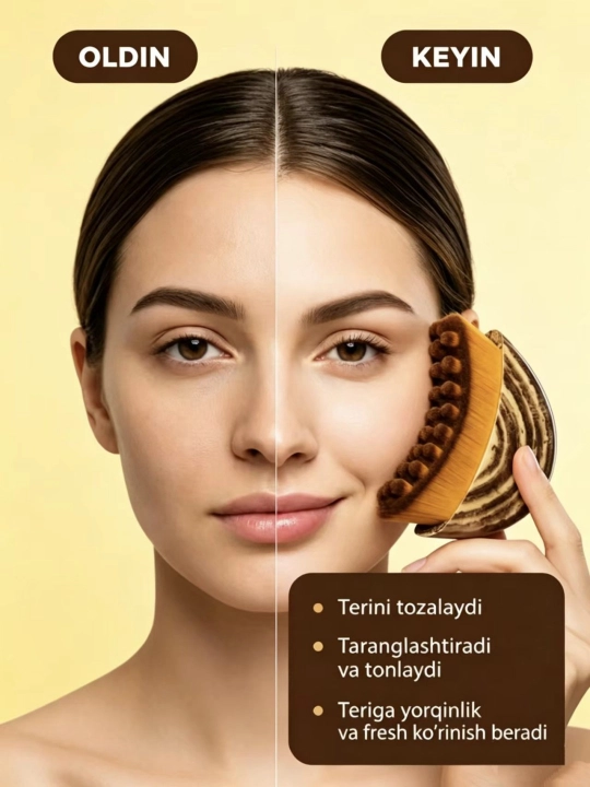 Massaj cho'tkasi, yYuz massajeri – lifting, gua sha va limfa drenaj effekti