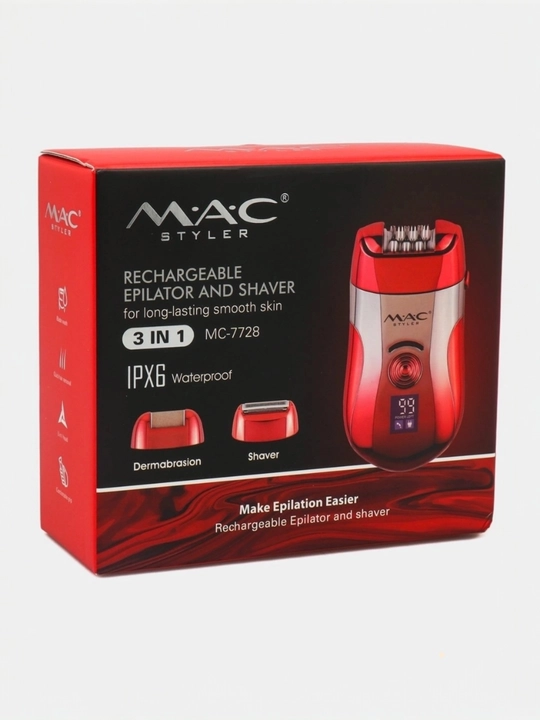 M.A.C styler epilyatori, MC-7728, 3 ta 1 da professional epilyator