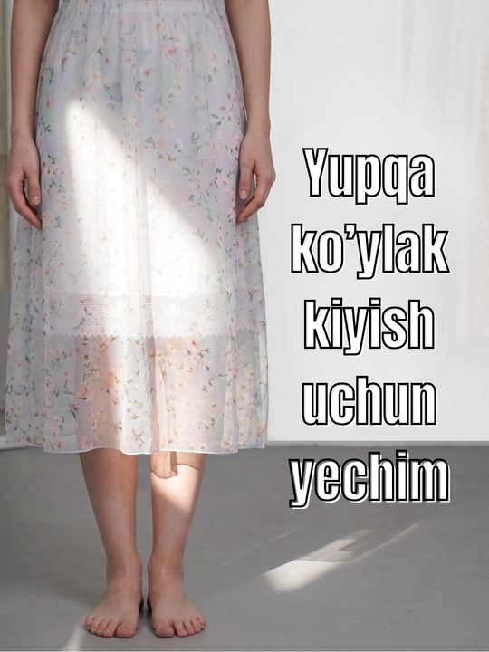 Podyubnik, Ayollar ichki yubkasi ko'ylak ostidan, trikotaj kombinatsiya krujeva bilan