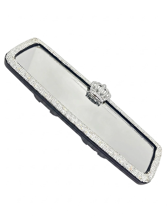 Стекло для салона автомобиля, украшенное коронами и искусственными камнями - 