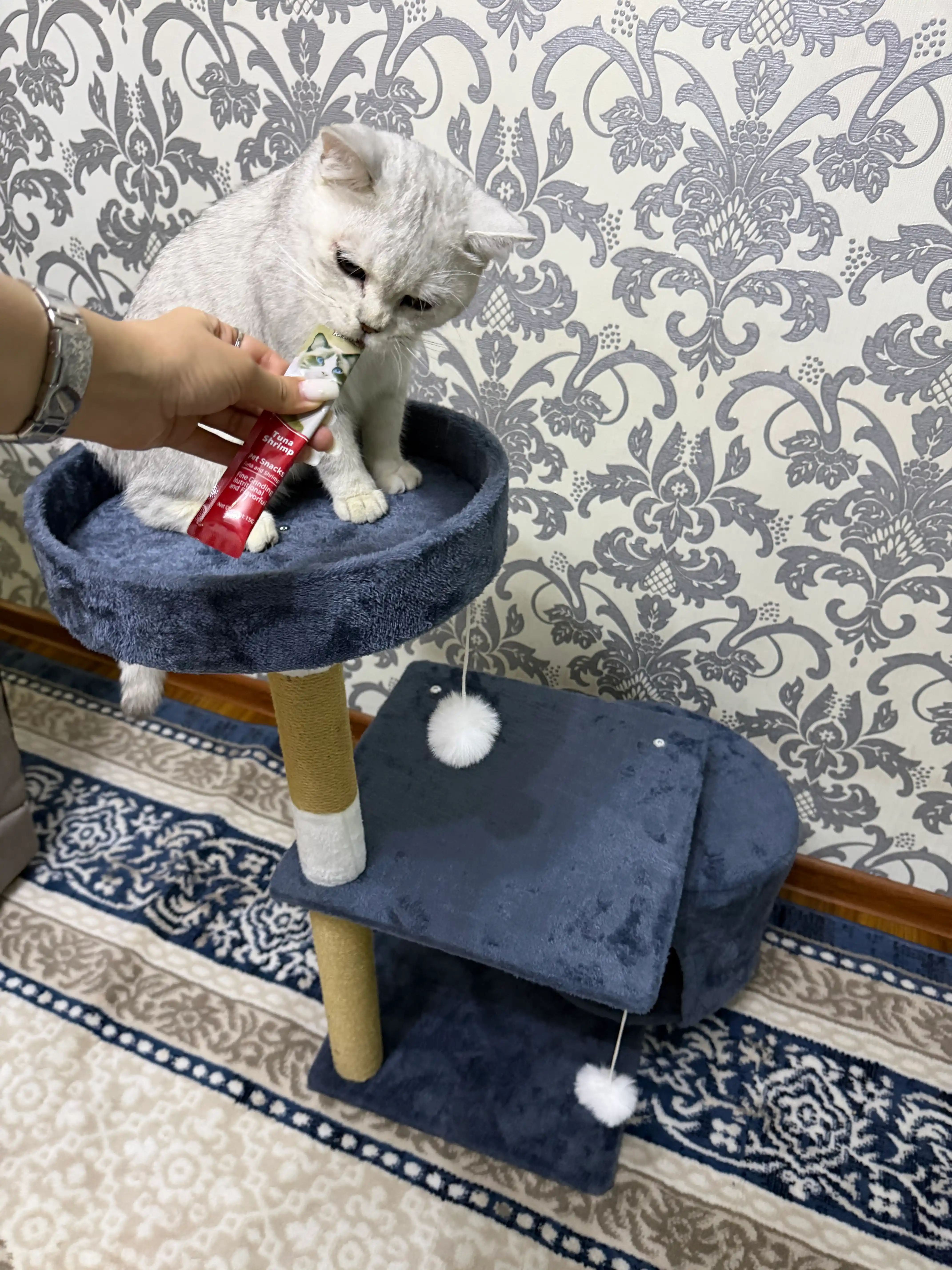 Игровой комплекс, для кошек, с когтеточкой, лежанка, домик для кошек