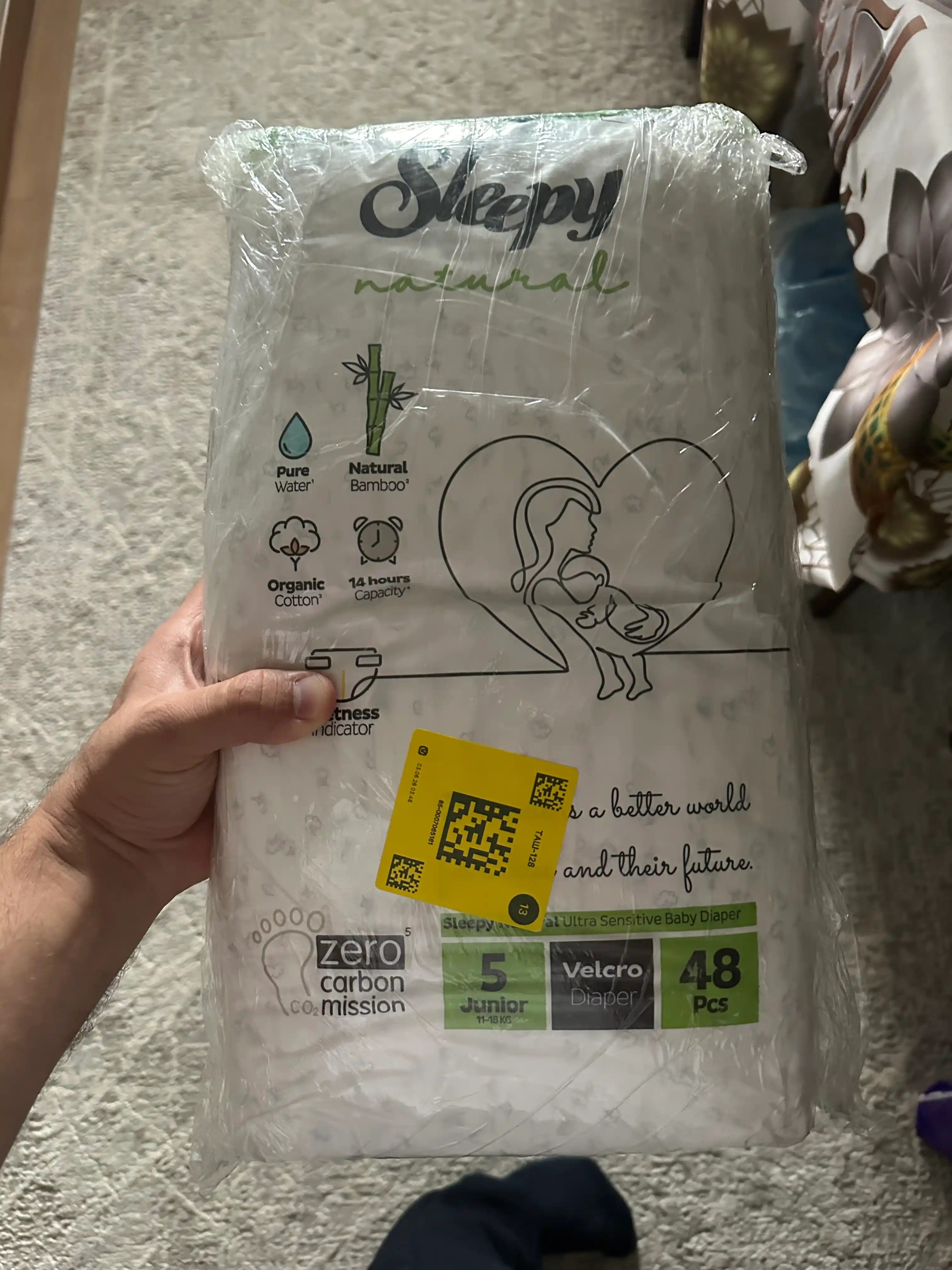 Детские подгузники Sleepy Natural Jumbo, №5, 11-18 кг, 48 шт