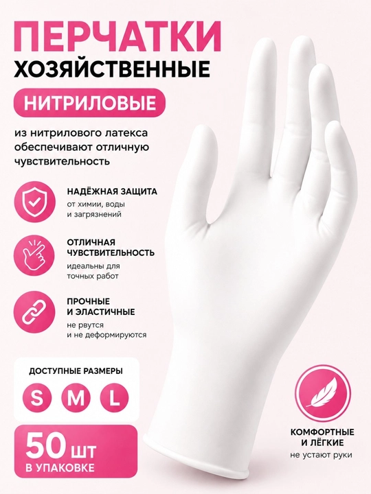 Oshxona va uyni tozalash uchun kengaytirilgan xojalik nitril idish yuvish qo'lqoplari