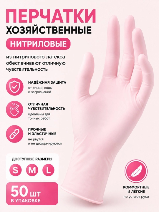 Oshxona va uyni tozalash uchun kengaytirilgan xojalik nitril idish yuvish qo'lqoplari