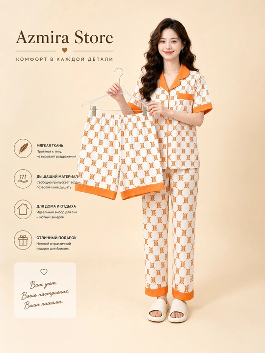 Пижама женская Azmira Store — комфорт и стиль для вашего отдыха - 