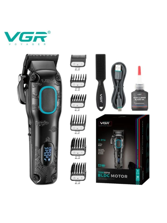 Профессиональный триммер для волос и бороды VGR V-016 (Беспроводная машинка для стрижки)