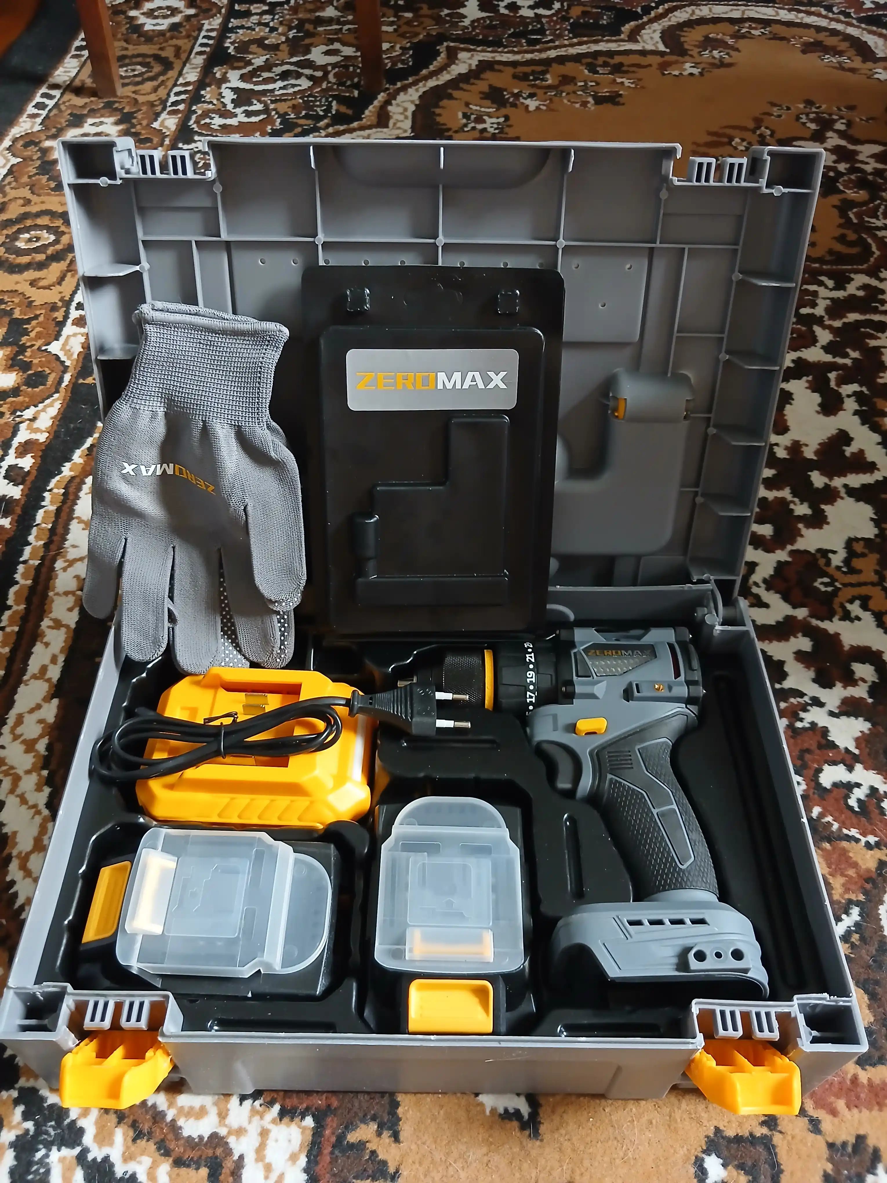 Zeromax shurup buragichi, 21 V, yuqori aylanish tezligi, ishonchli model