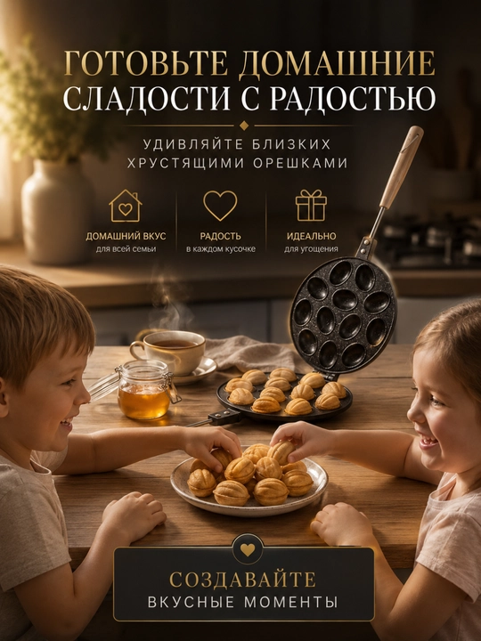 Орешница, форма для орешков, форма для выпечки орешков, орешки со сгущенкой