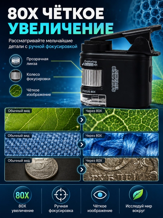 Макролинза для телефона, макро объектив для камеры, для телефона, 0.45x, 7 в 1