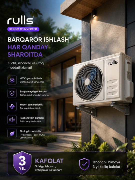 Rulls Strom 12 Inverter - GREE kompressorli energiya tejamkor konditsioner