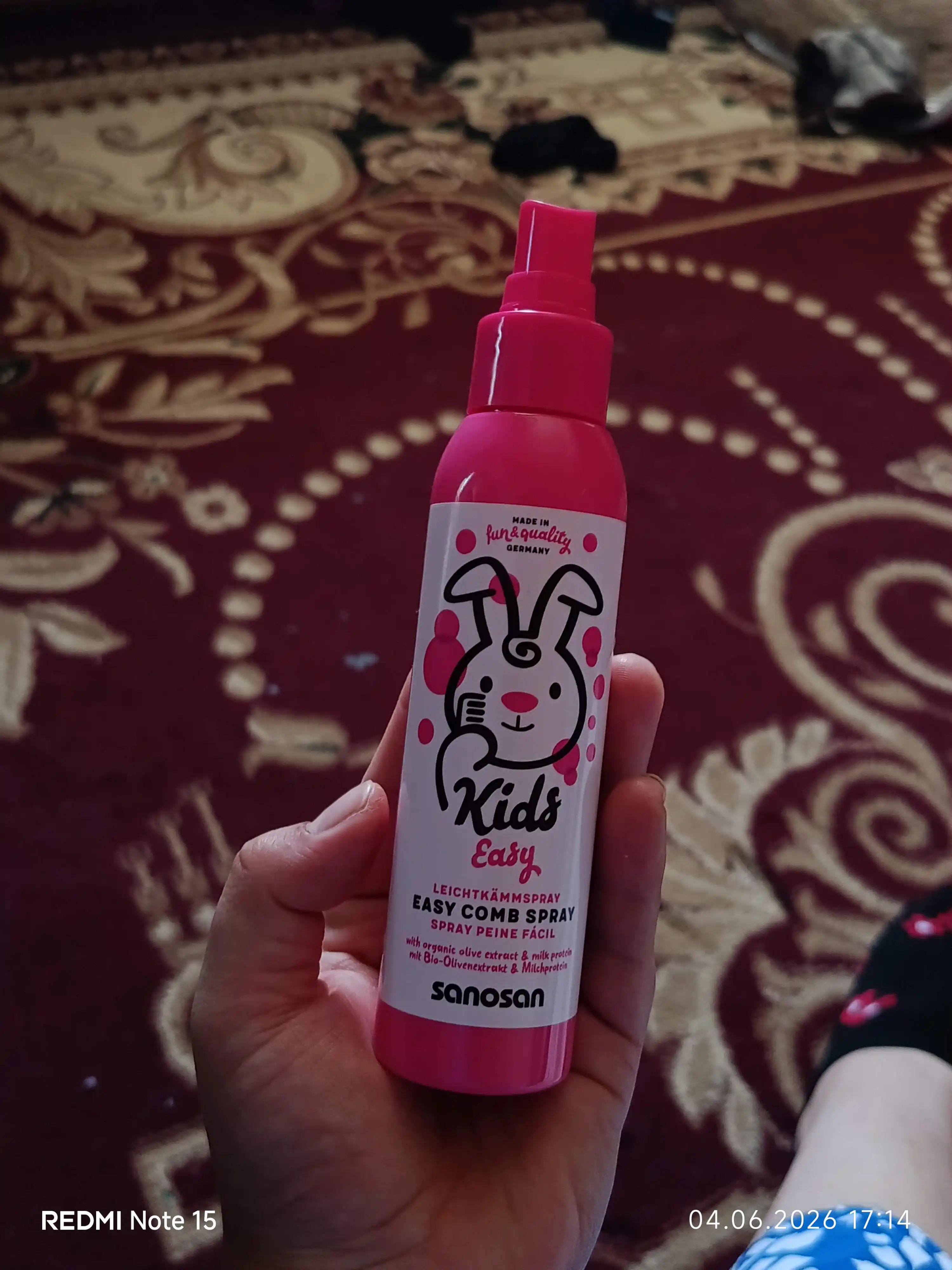 Sochlarni oson tarash uchun Sanosan Kids spreyi 3 o+, 125ml
