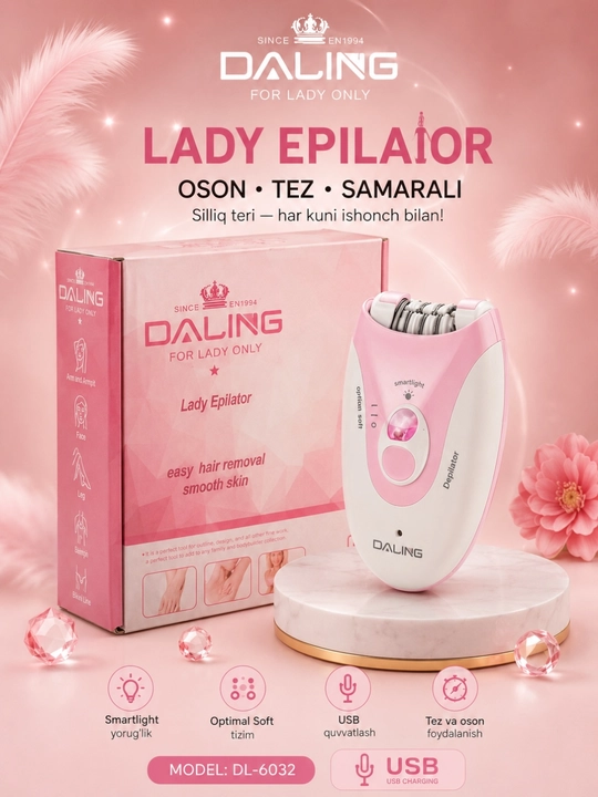 DALING-6032, Simsiz professional epilyator