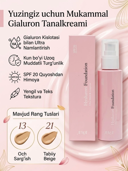 Tonal kremi AMA Hyaluron Foundation