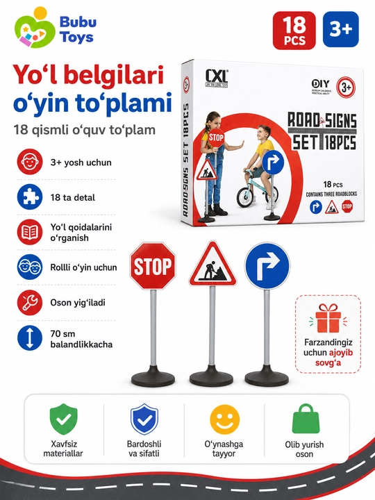 Yo‘l belgilari o‘yin to‘plami - 