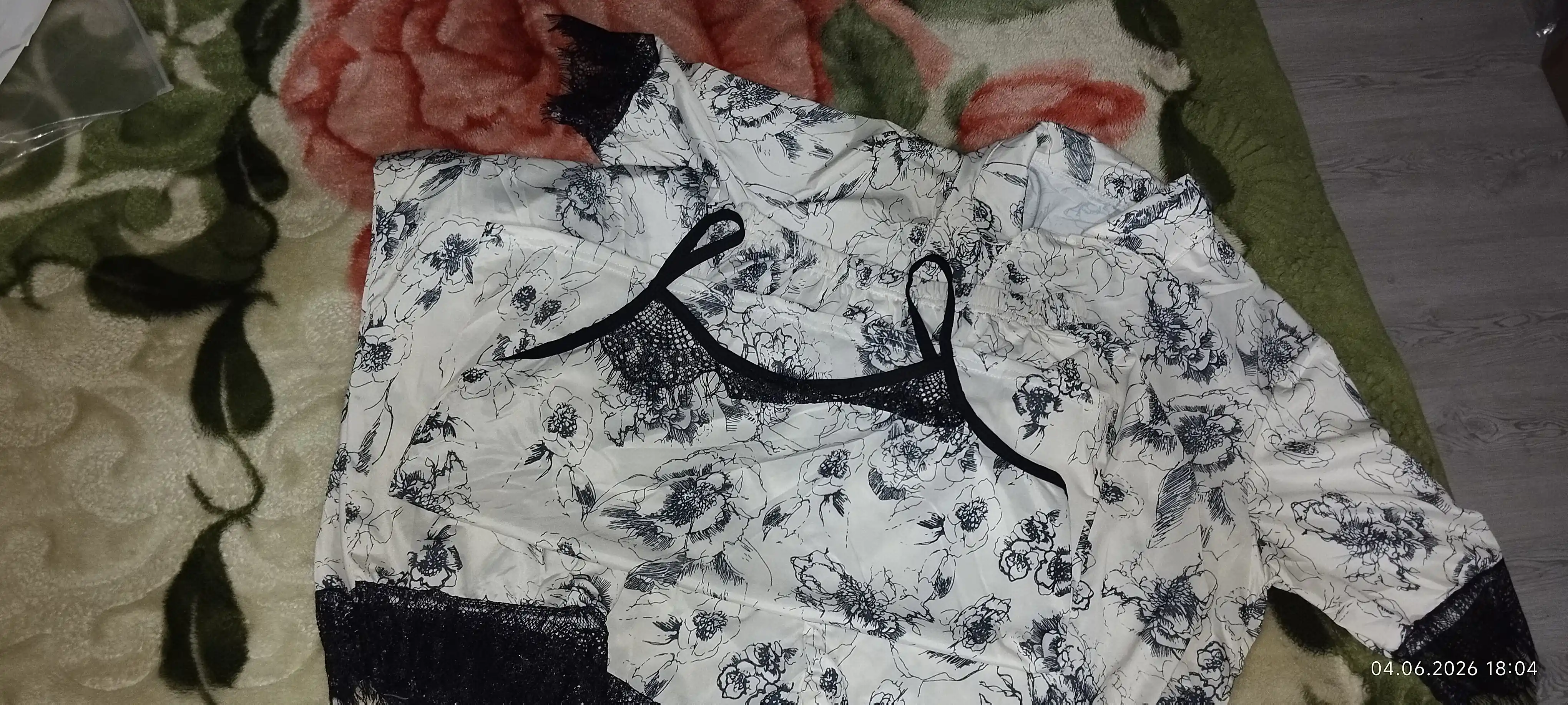 Ayollar pijama komplekt, uy uchun 4 tasi 1 da