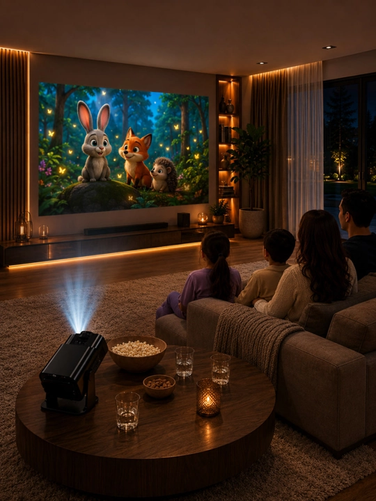 Uy va o‘yinlar uchun Smart TV mini proyektori, WiFi, HDMI, USB