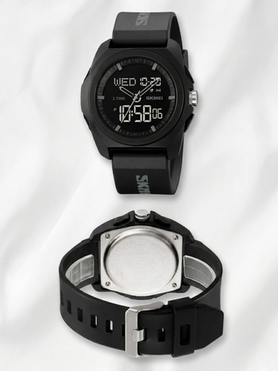 SKMEI 2199 Dual time 5 barli elektron qo‘l soati, budilnik