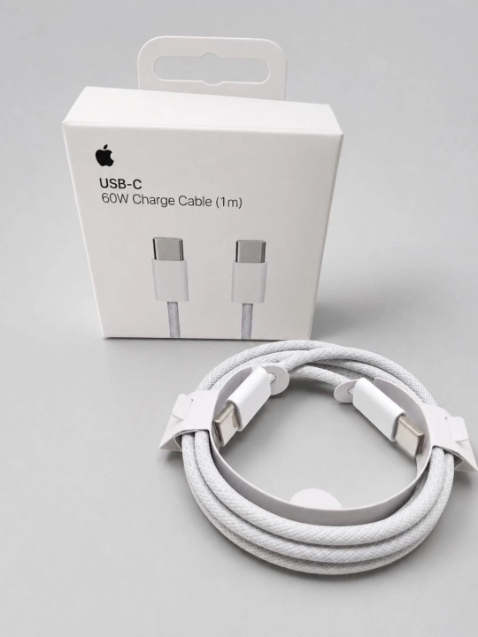 Kabel iPhone Type-C 60W (Tezkor zaryadlash) — iPhone  11dan 14 gacha va 15, 16, 17 Pro Max