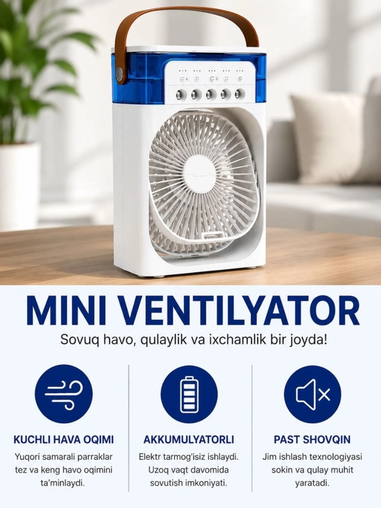 Kanditsianer,portativ sovutuvchi ventilyator, mini havo namlagich va stol konditsioneri